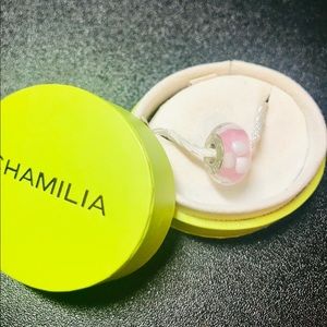 Pink Petals Murano Glass Bead